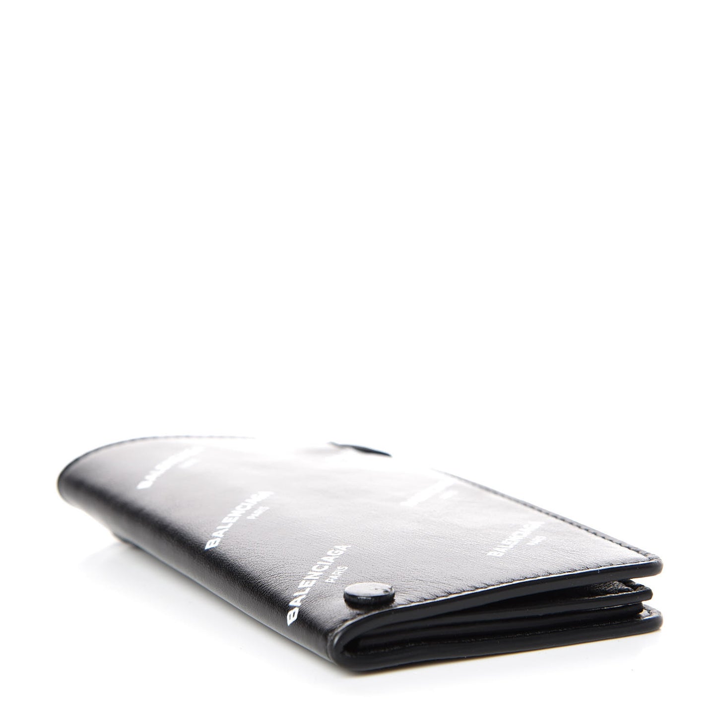 Lambskin Allover Logo Vertical Card Case Black