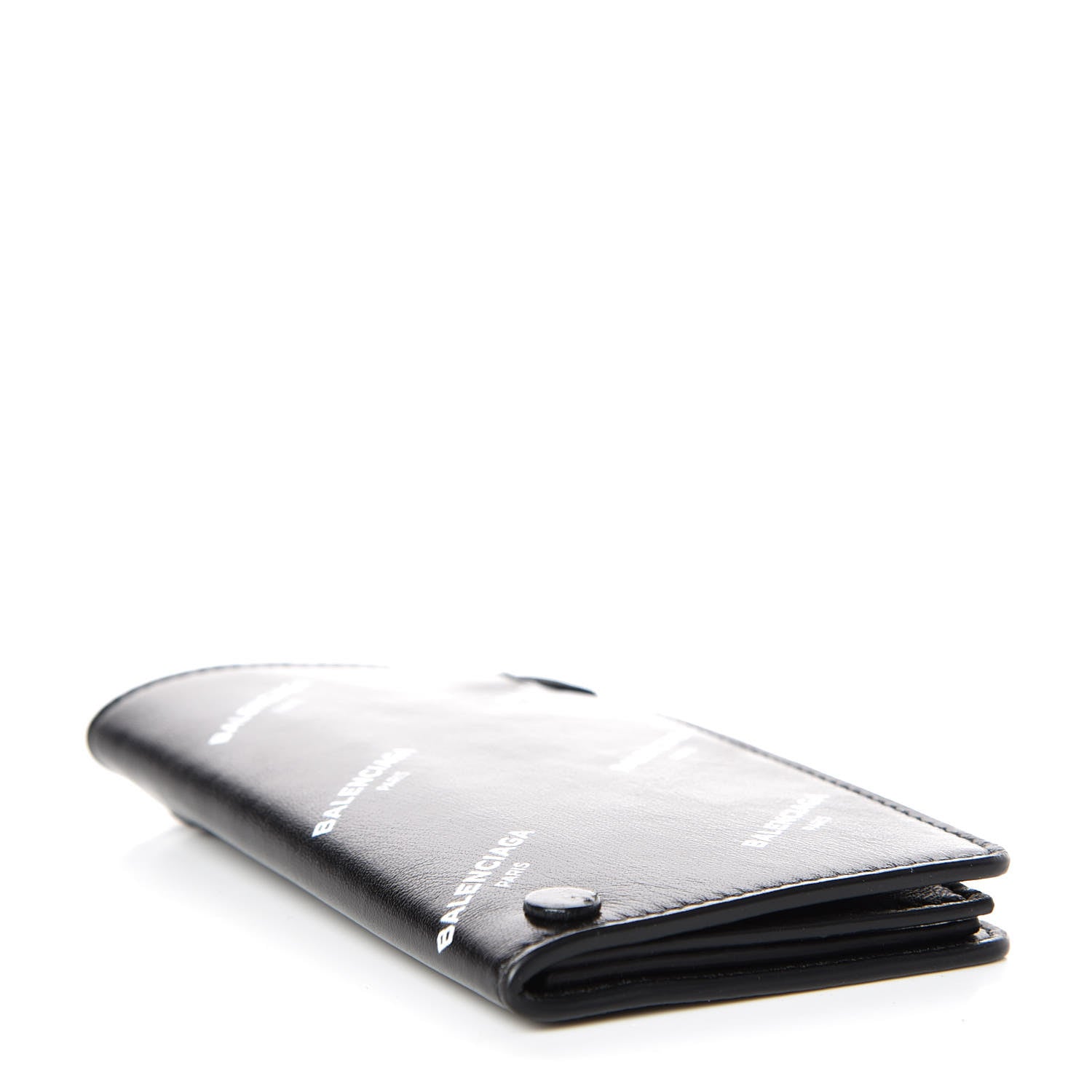 Balenciaga Lambskin Allover Logo Vertical Card Case Black 4 of 6