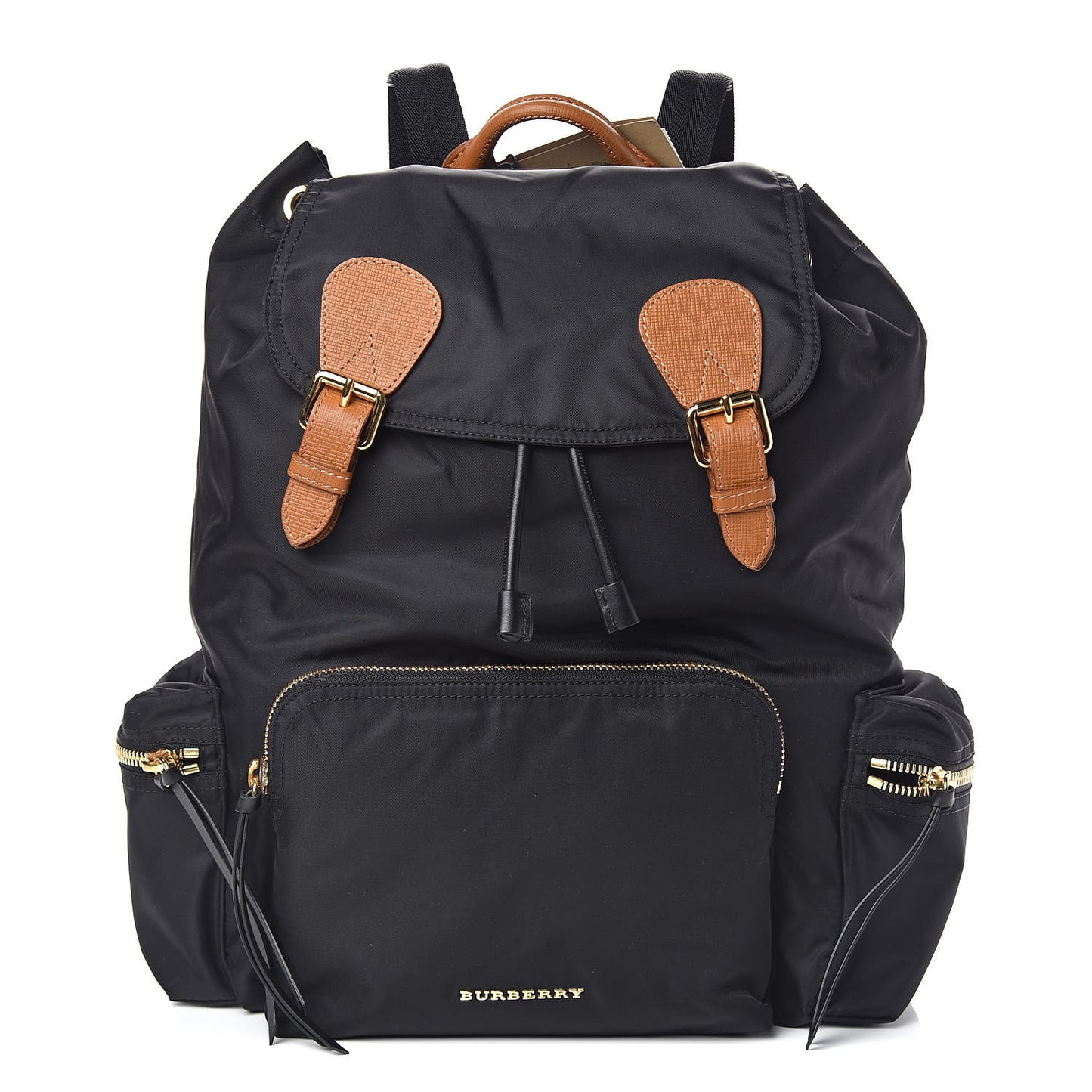 Nylon Large Rucksack Backpack Black