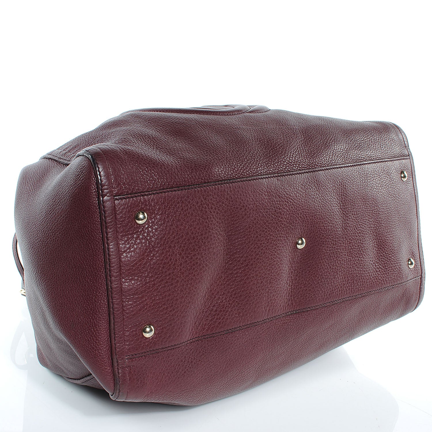 Gucci Pebbled Calfskin Large Soho Shoulder Bag Bordeaux 4 of 7