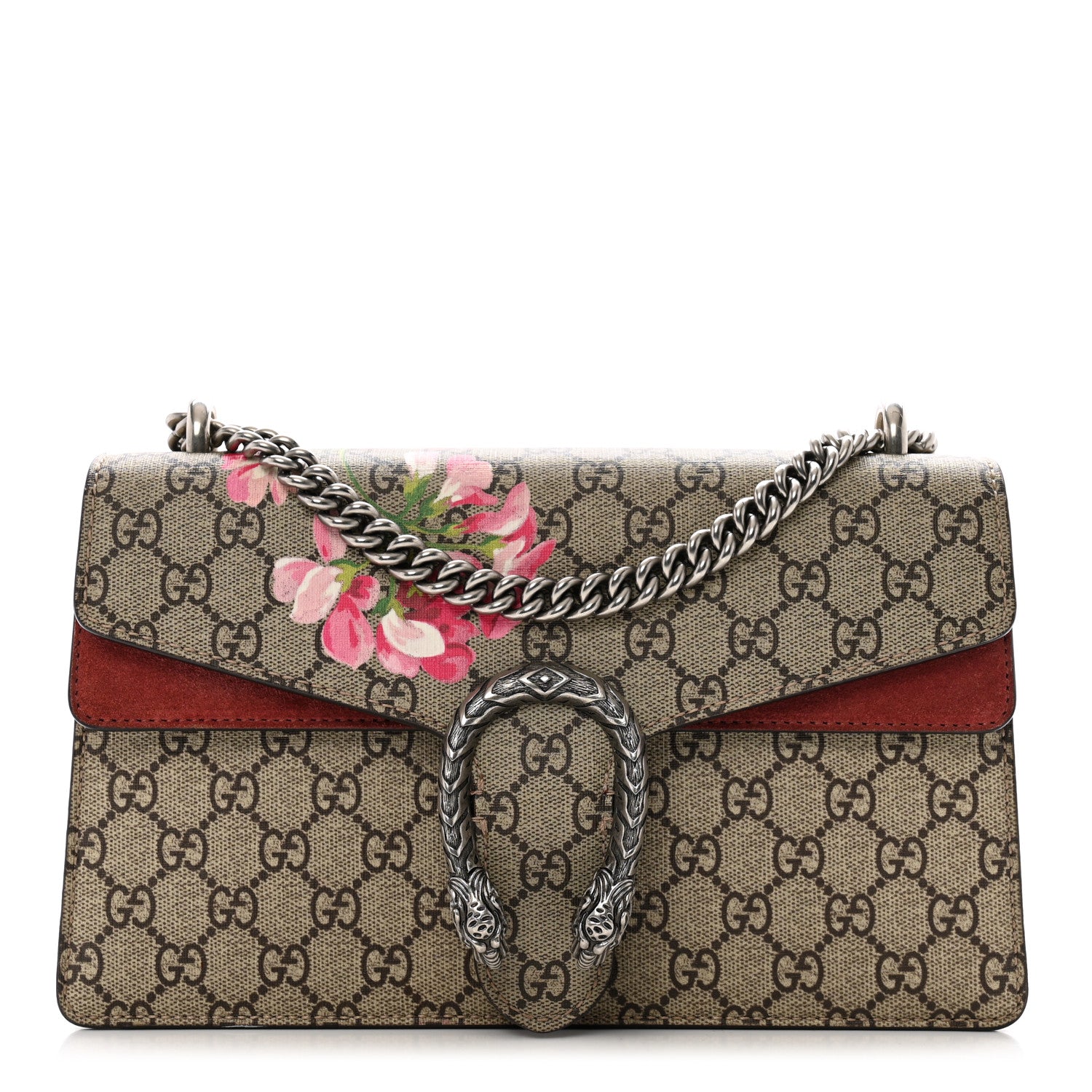 Gucci GG Supreme Monogram Blooms Small Dionysus Shoulder Bag Beige Multicolor Dry Rose 1 of 12