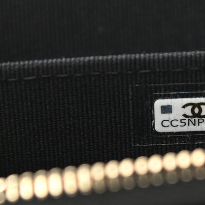 Chanel Caviar Quilted Studded CC Zip Card Holder Black 7 of 8