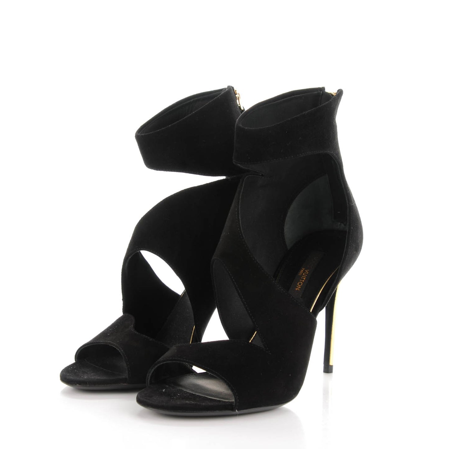 Suede Disclosure Sandals 35 Black