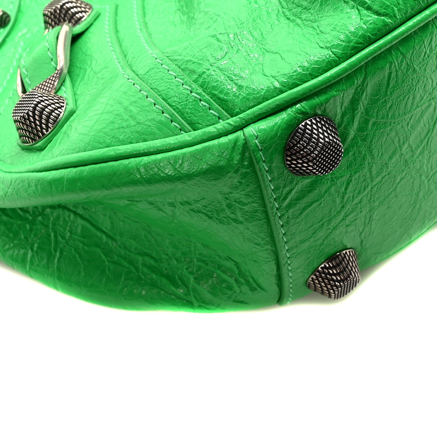 Balenciaga Agneau Arena Small Le Cagole Shoulder Bag Vivid Green 9 of 10
