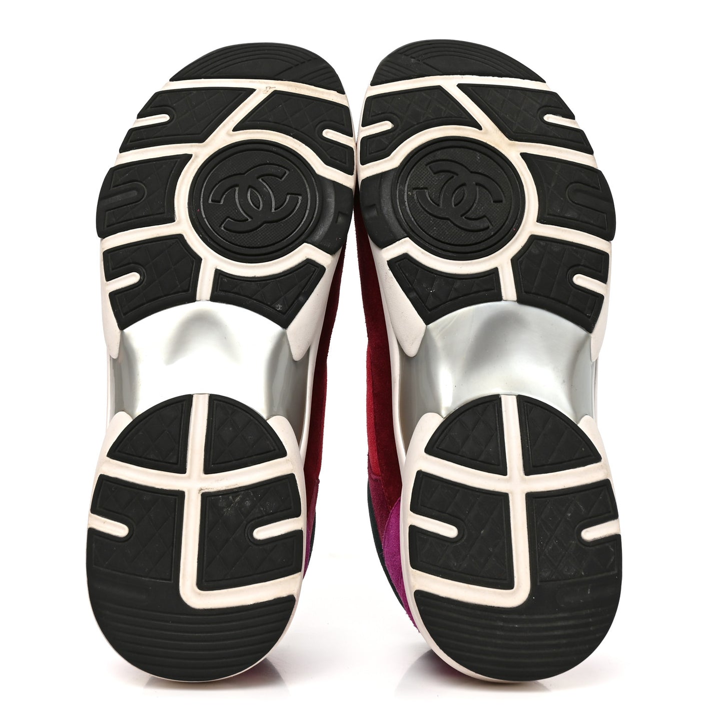 Suede Calfskin CC Sneakers 40 Burgundy Red
