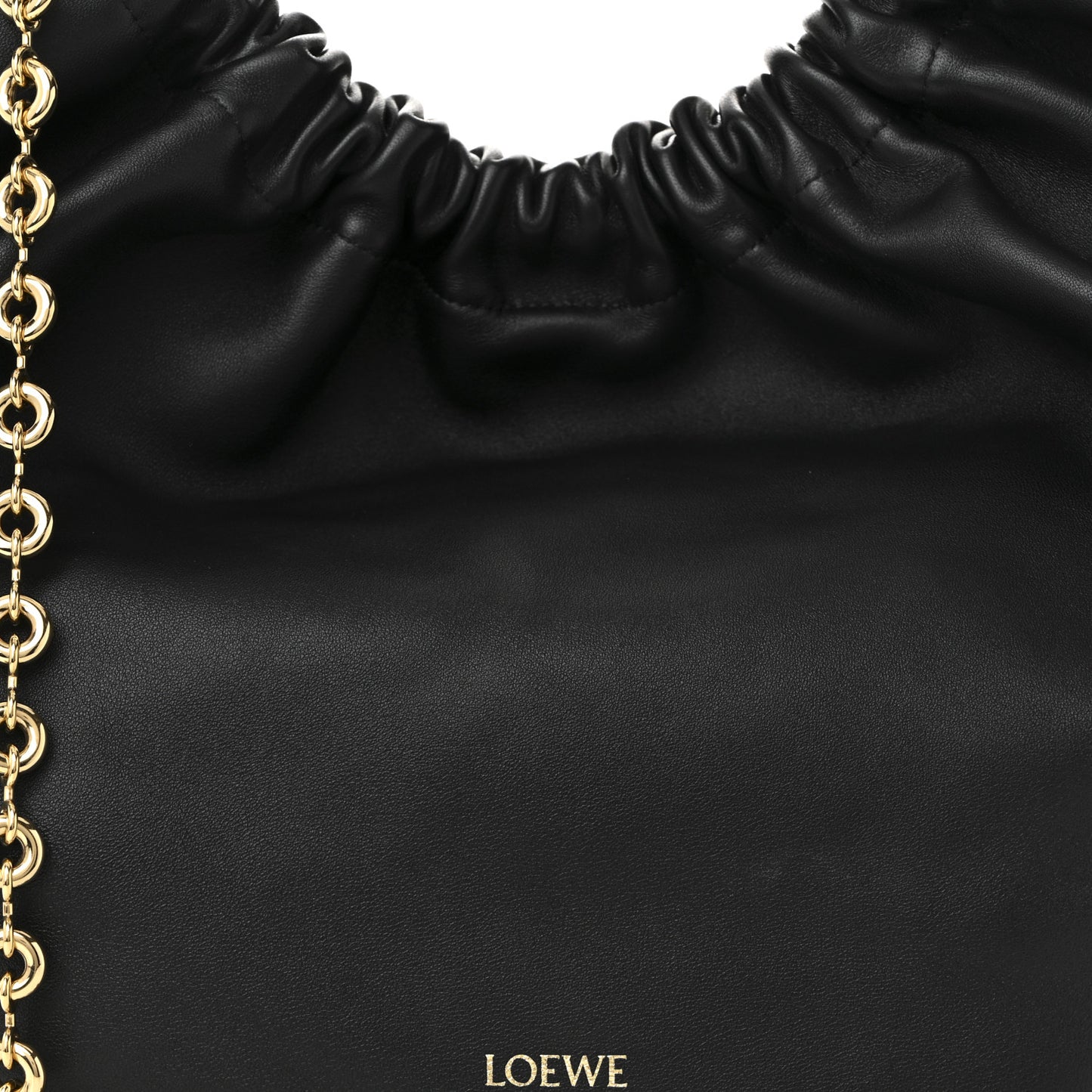 Buttery Nappa Lambskin Medium Squeeze Bag Black