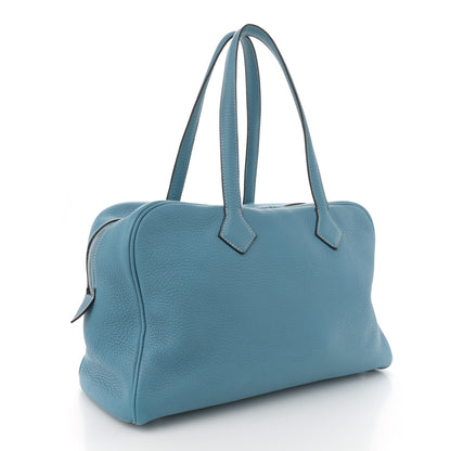 Hermes Taurillon Clemence Victoria II 35 Blue Jean 3 of 13