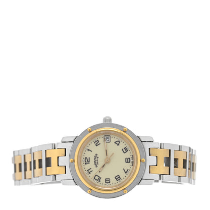 Hermes Stainless Steel 24mm Clipper Quartz Watch Gold 2 of 4
