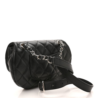 Chanel Calfskin Quilted CC Uniform Flap Belt Bag Black 3 of 9