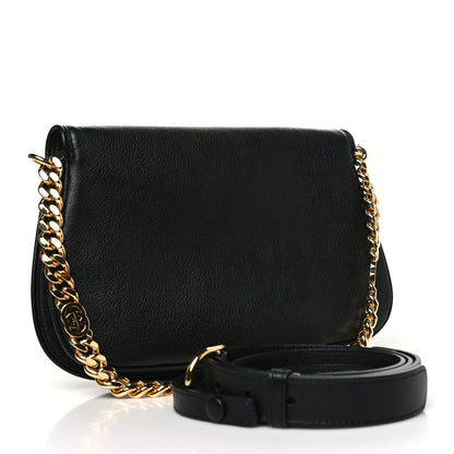 Gucci Roxy Calfskin Blondie Chain Shoulder Flap Bag Black 3 of 10