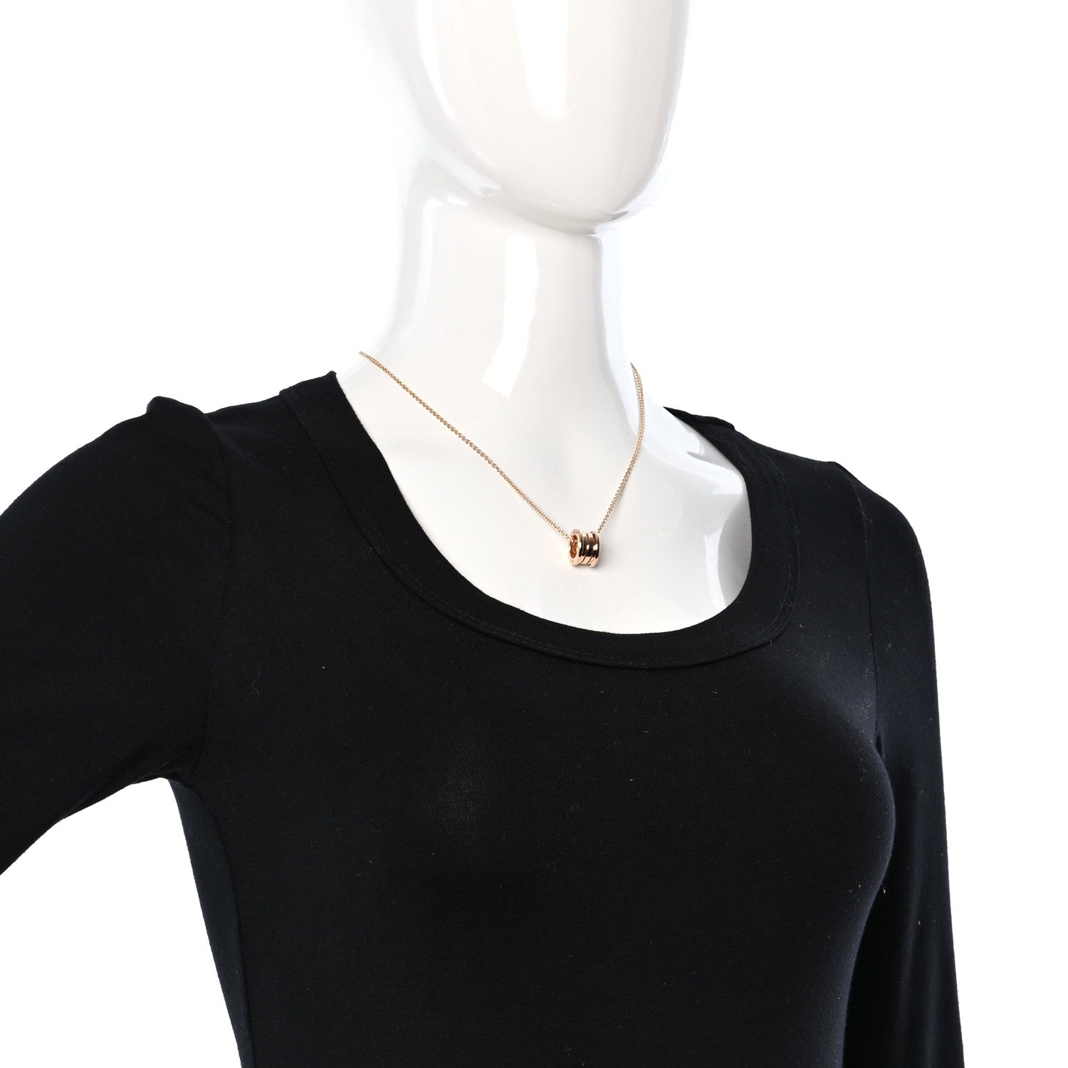 Bulgari 18K Rose Gold B.Zero1 Pendant Necklace 3 of 4
