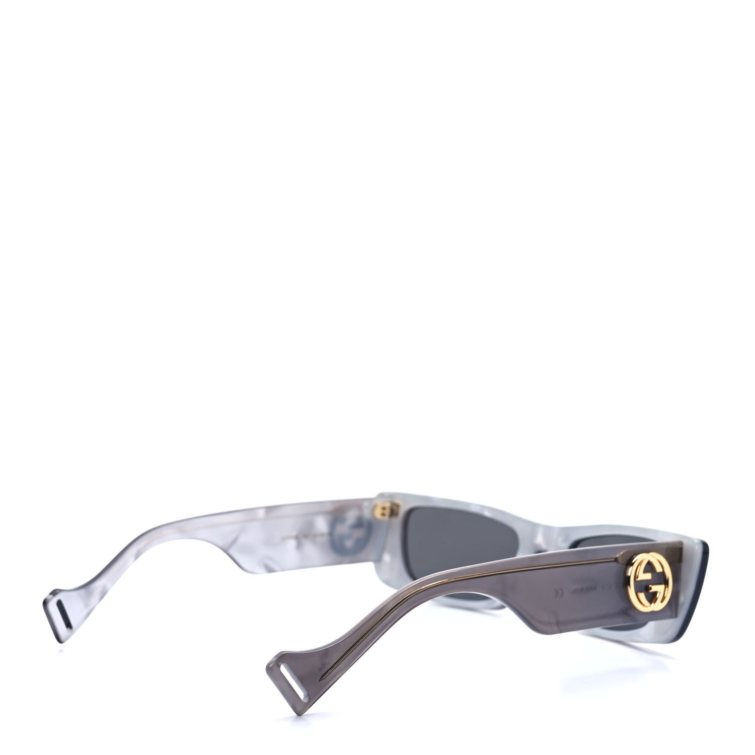 Gucci Acetate Rectangular GG0516S Sunglasses Grey Gold 4 of 9