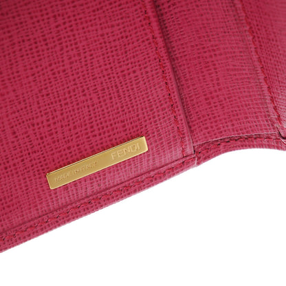 Fendi Zucca Spalmati Vitello Elite Tri-Fold Wallet Tobacco Ciclamino 6 of 10