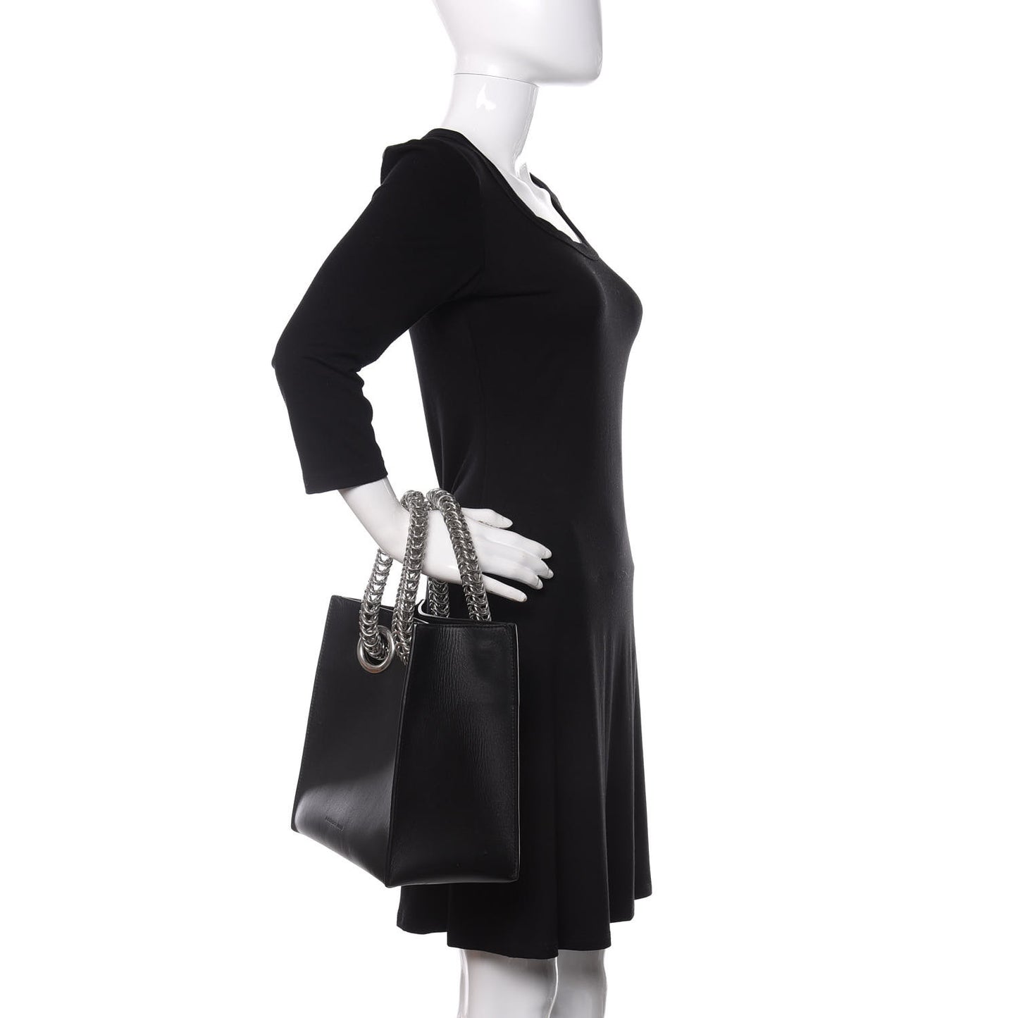 Smooth Calfskin Genesis Box Chain Bag Black