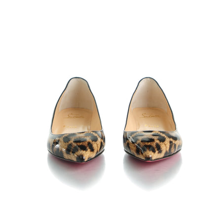 Christian Louboutin Patent Degrade Leopard Pigalle Follies Flats 38 Leopard Black 2 of 7