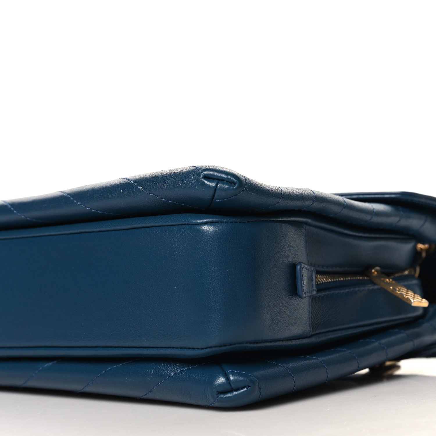 Chanel Lambskin Chevron Stitched Large Envelope Flap Blue 12 of 12