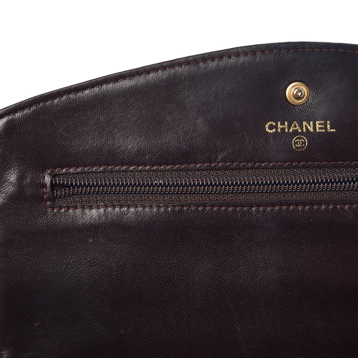 Chanel Caviar Timeless CC Wallet On Chain WOC Burgundy 8 of 14