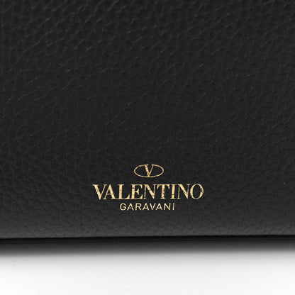 Valentino Garavani Pebbled Calfskin Medium Rockstud Flip Lock Crossbody Bag Black 9 of 12