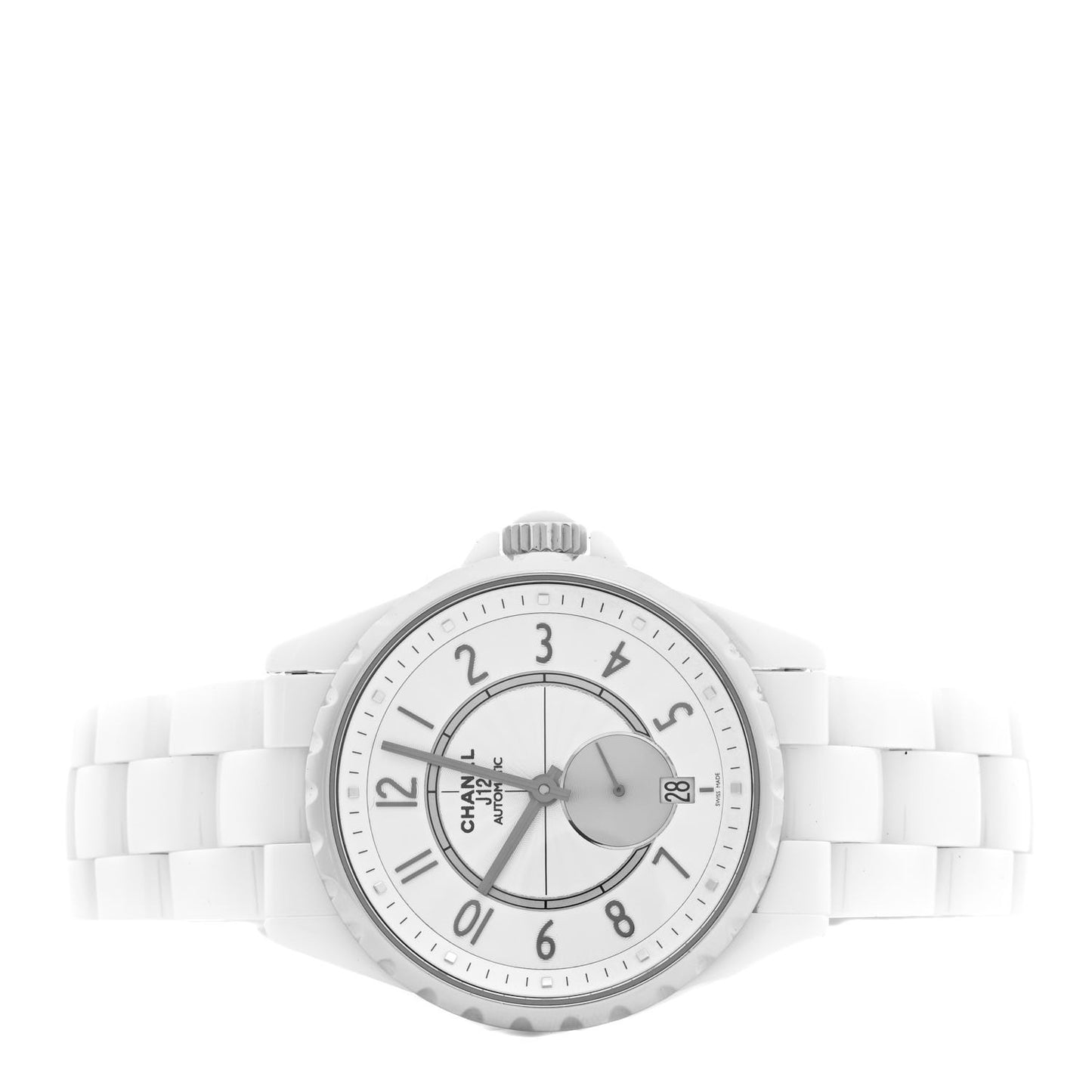 Stainless Steel Ceramic 38mm J12 Chrono Automatic Watch White