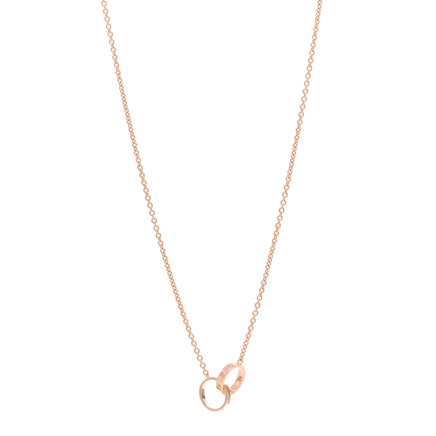 18K Pink Gold Interlocking LOVE Necklace