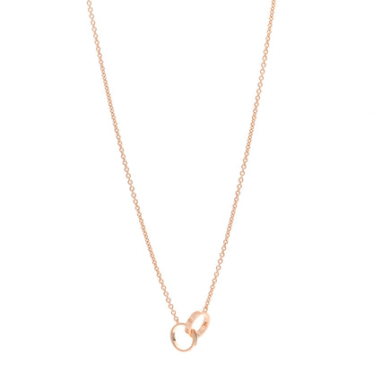 Cartier 18K Pink Gold Interlocking LOVE Necklace 1 of 6