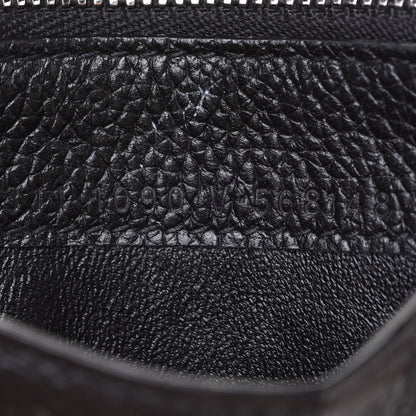 Balenciaga Grained Calfskin Logo Cash Long Coin Card Holder Black White 8 of 8