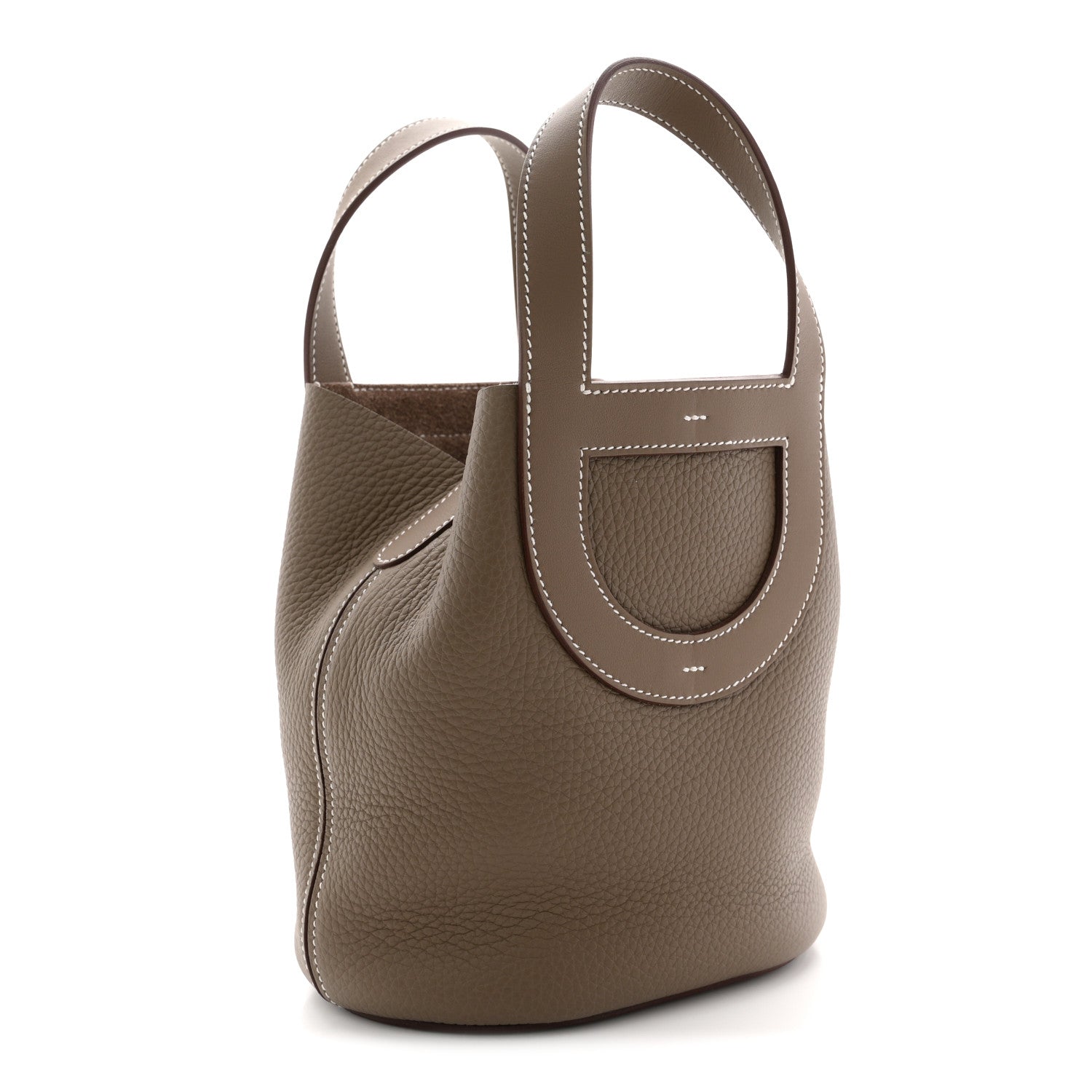 Hermes Taurillon Clemence Swift In-The-Loop 18 Bag Etoupe 4 of 23