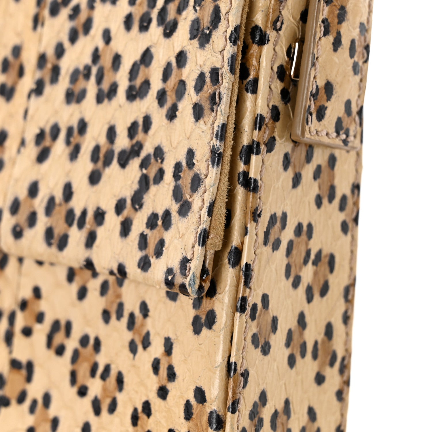 Fendi Snakeskin Leopard Print Baguette Beige 14 of 14