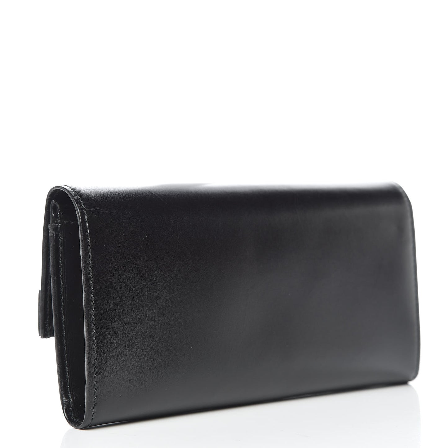 Calfskin Buckle Wallet Black