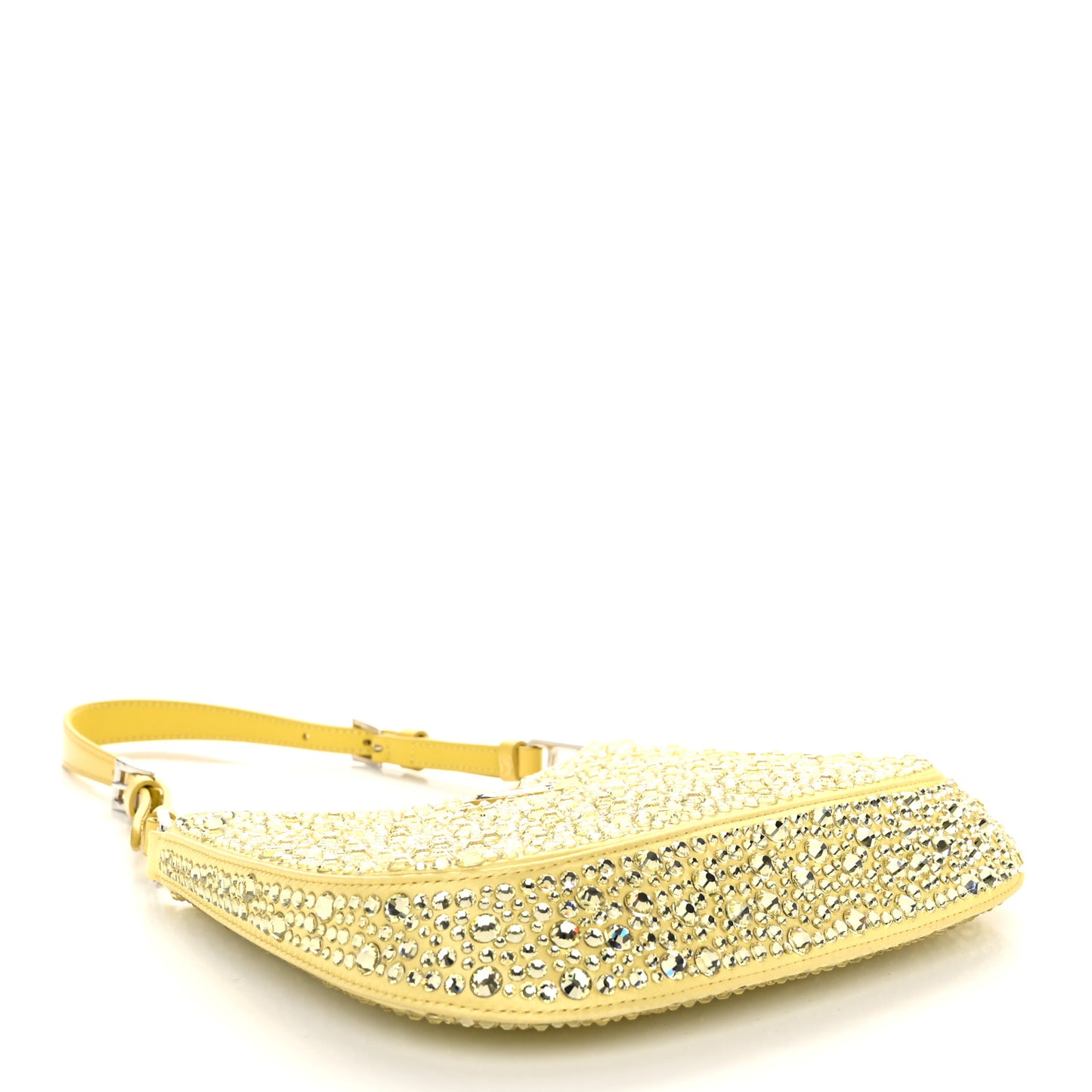 Satin Crystal Cleo Adjustable Strap Shoulder Bag Ananas