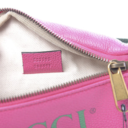 Gucci Grained Calfskin Small Logo Belt Bag Box Pink Green 6 of 10