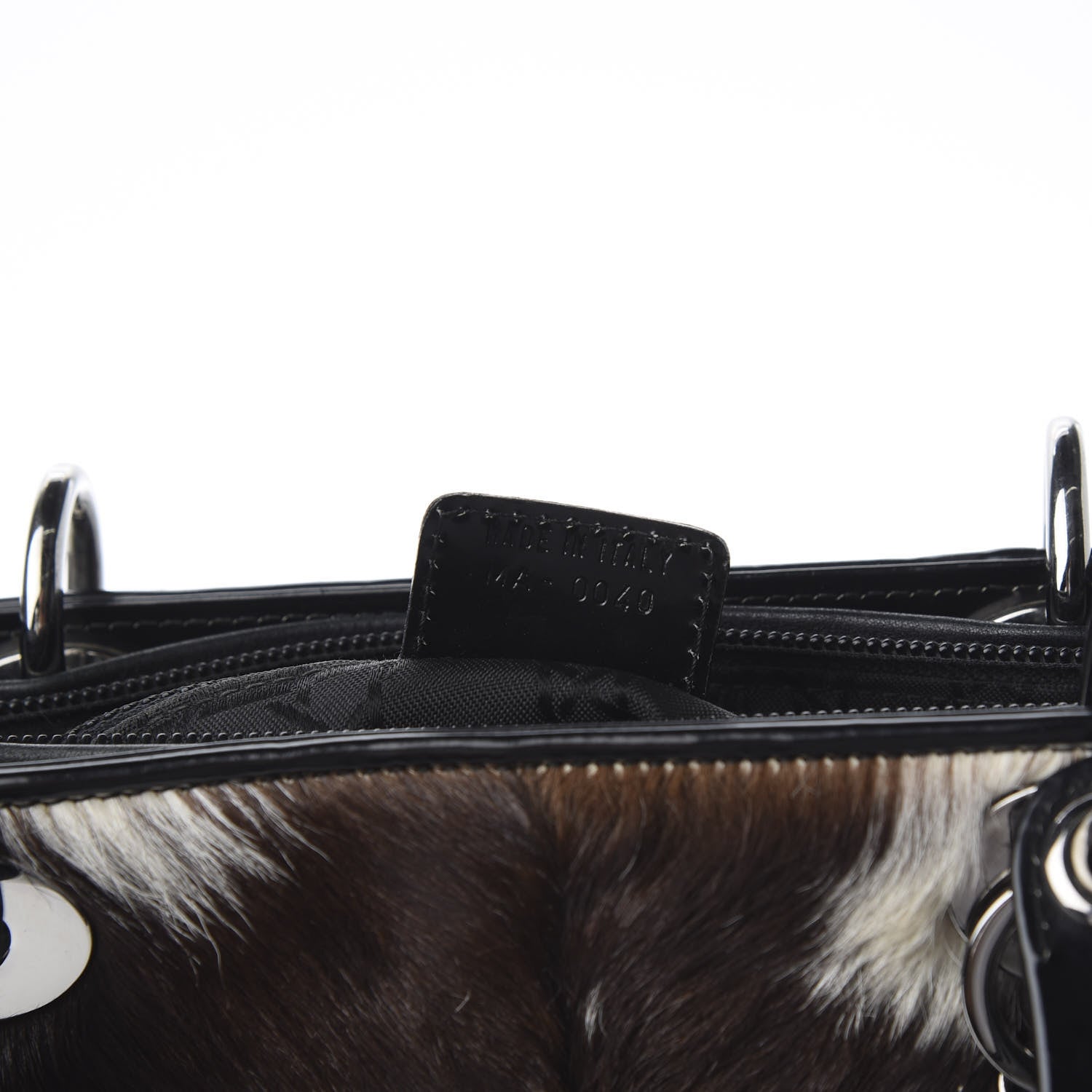 Christian Dior Patent Pony Hair Large Lady Dior Black 9 of 10