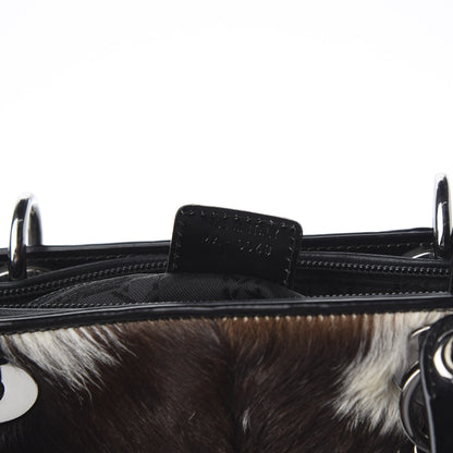 Christian Dior Patent Pony Hair Large Lady Dior Black 9 of 10