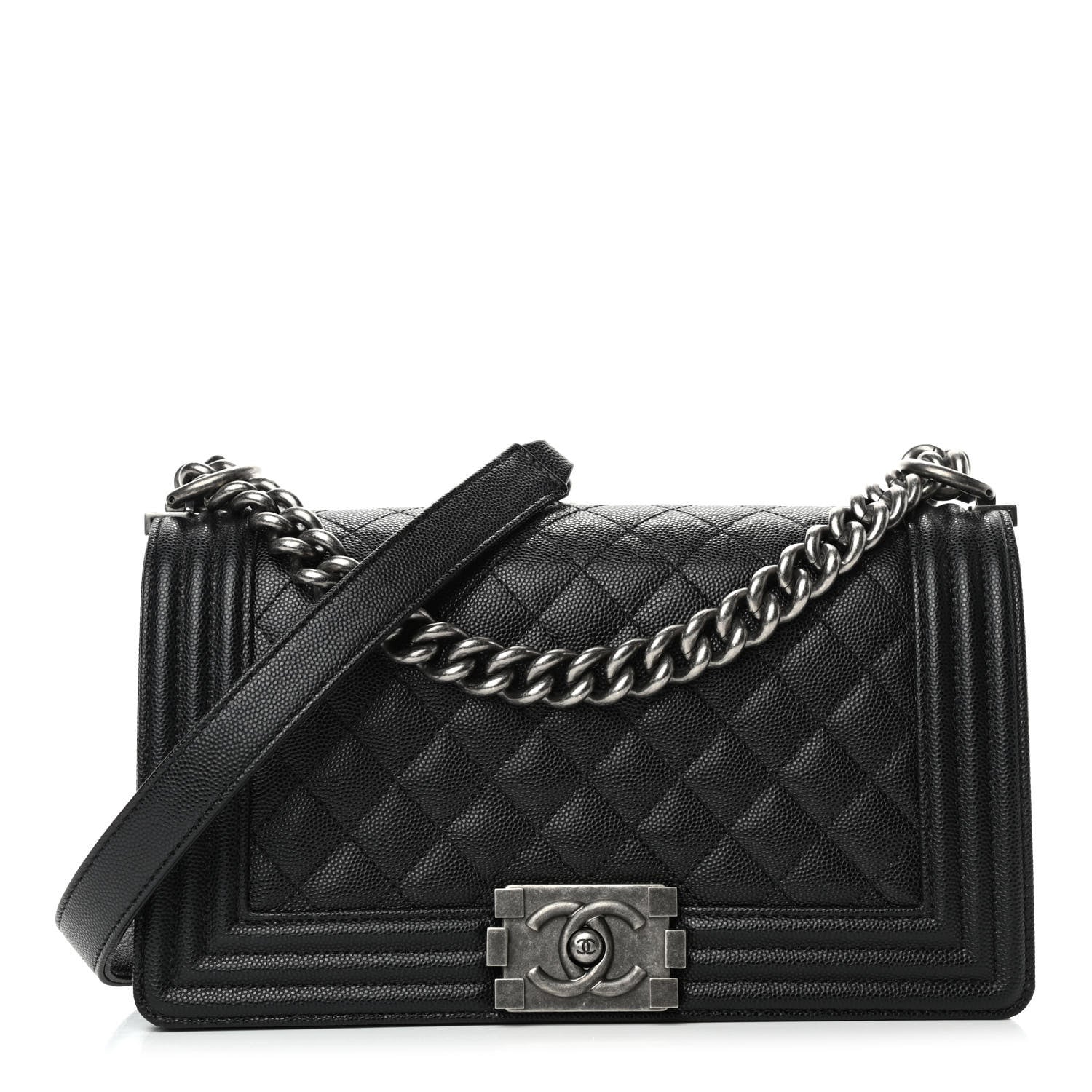 Chanel Caviar Quilted Medium Boy Flap Black 1 of 4