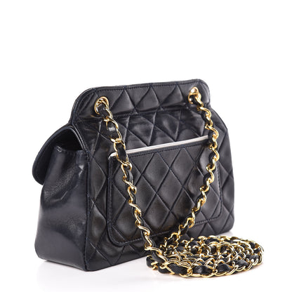 Chanel Lambskin Quilted Small Single Flap Navy 4 of 17