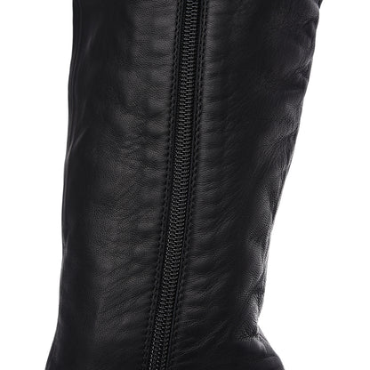 Valentino Garavani Calfskin Over The Knee Boots 39.5 Black 8 of 10