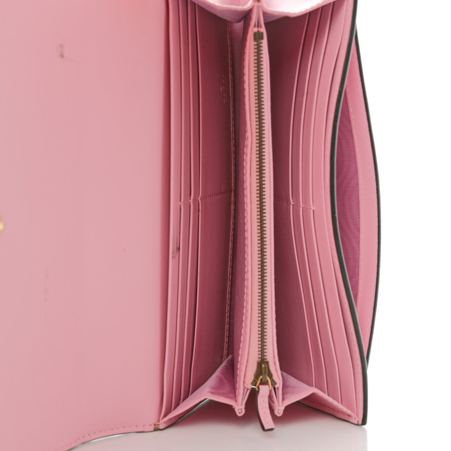 GG Supreme Monogram Strawberry Flap Wallet Light Pink