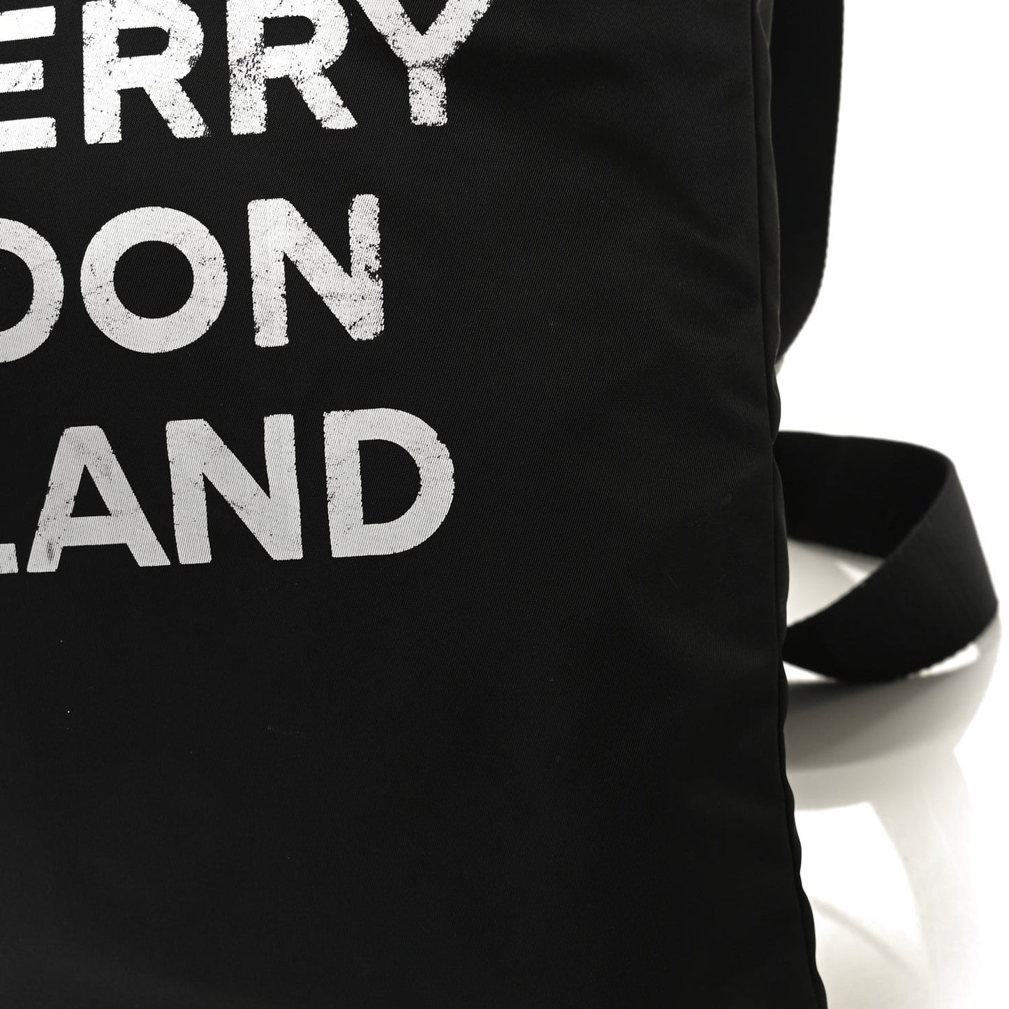 Nylon London England Print Logo Flat Tote Black
