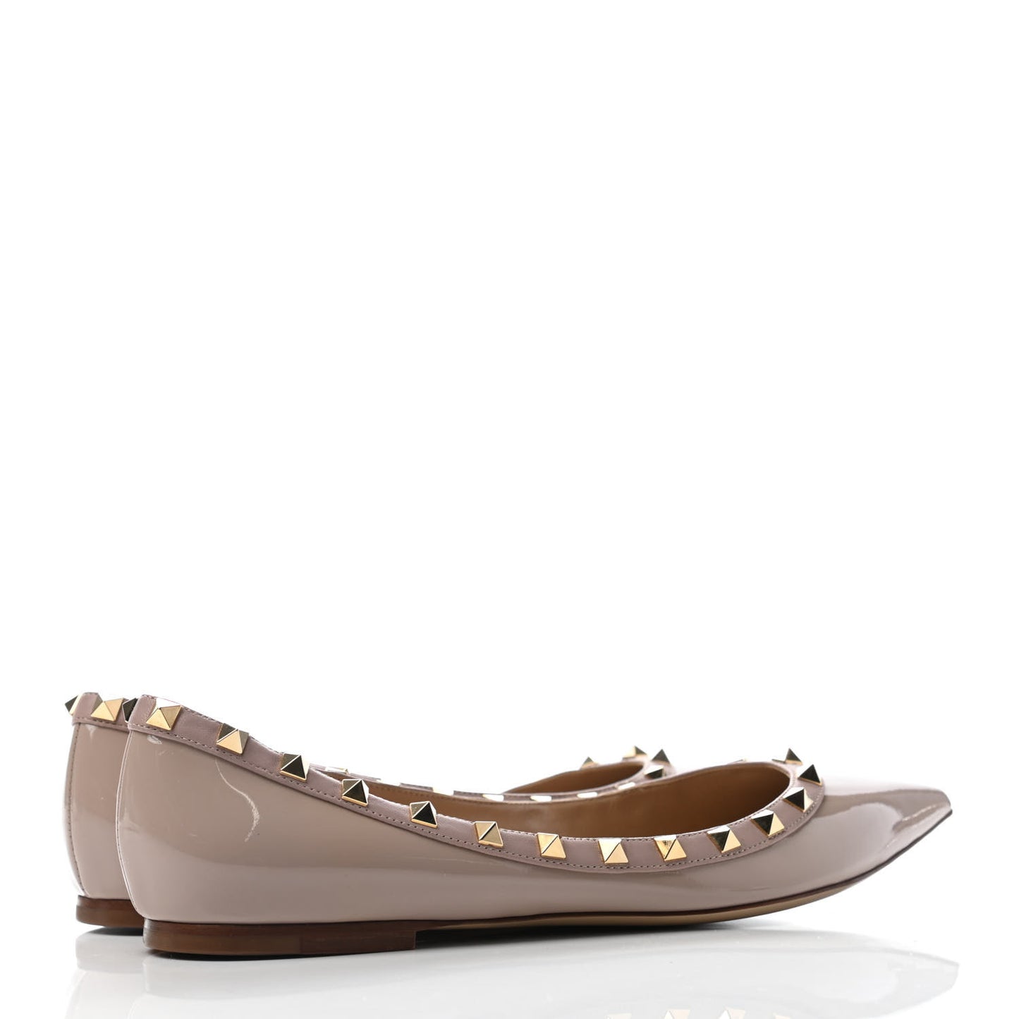 Patent Rockstud Ballerina Flats 41 Poudre