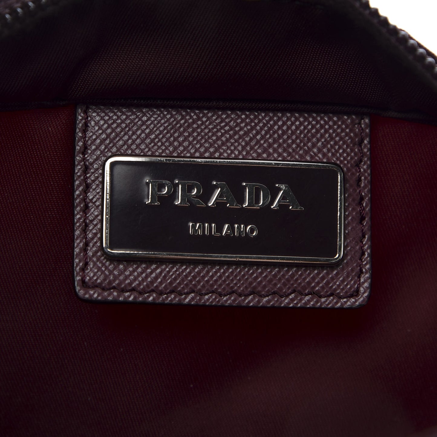 Tessuto Nylon Small Flat Messenger Bag Granato