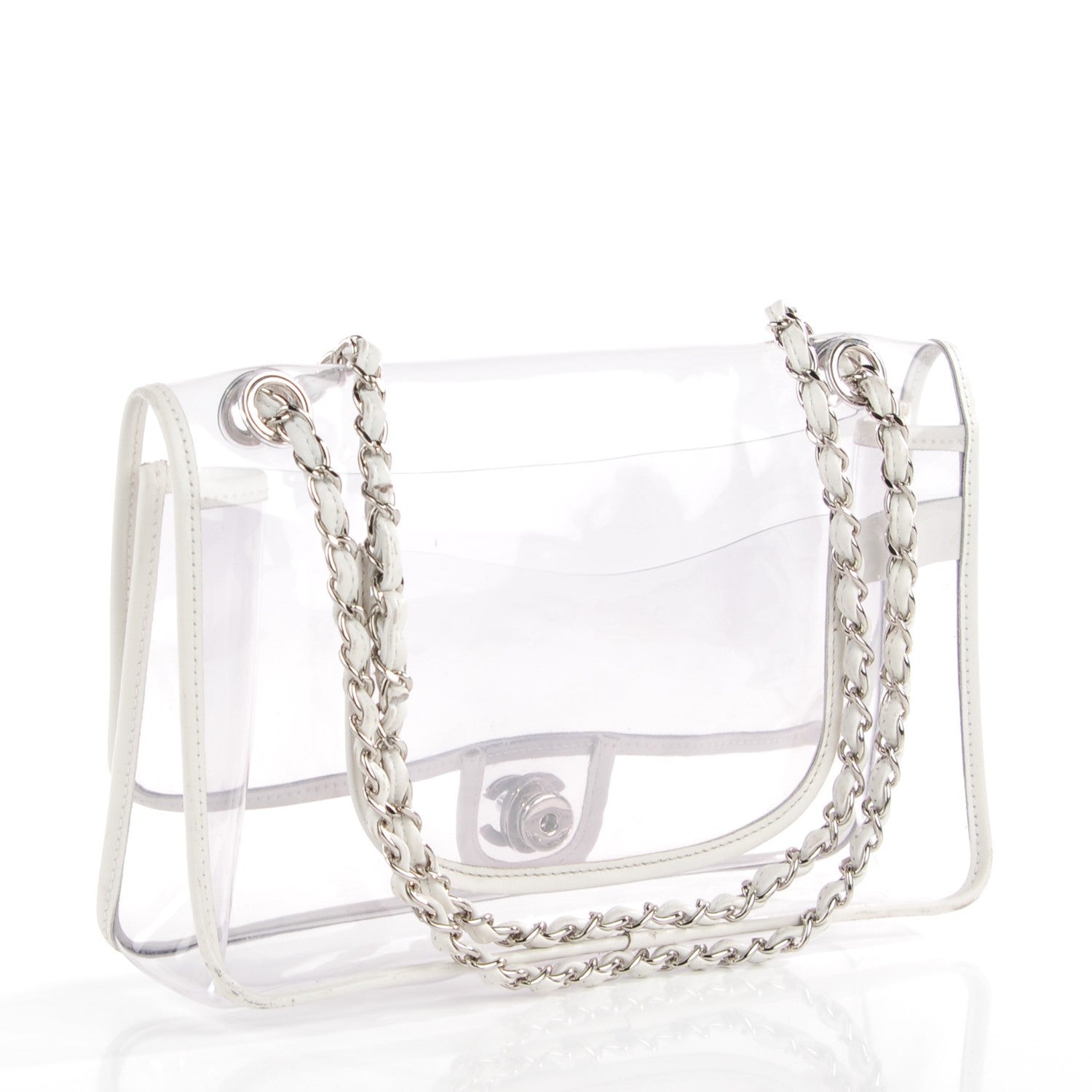 Chanel Vinyl Large Naked Flap White 3 of 7