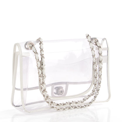 Chanel Vinyl Large Naked Flap White 3 of 7