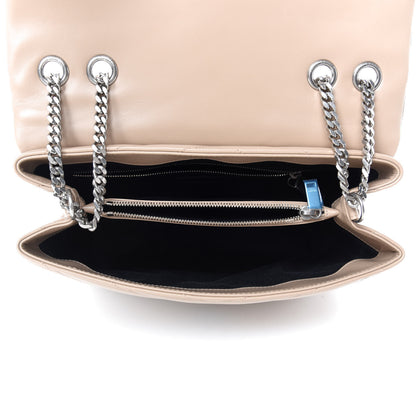 Saint Laurent Calfskin Y Quilted Monogram Medium Loulou Chain Satchel Nude Powder 5 of 11