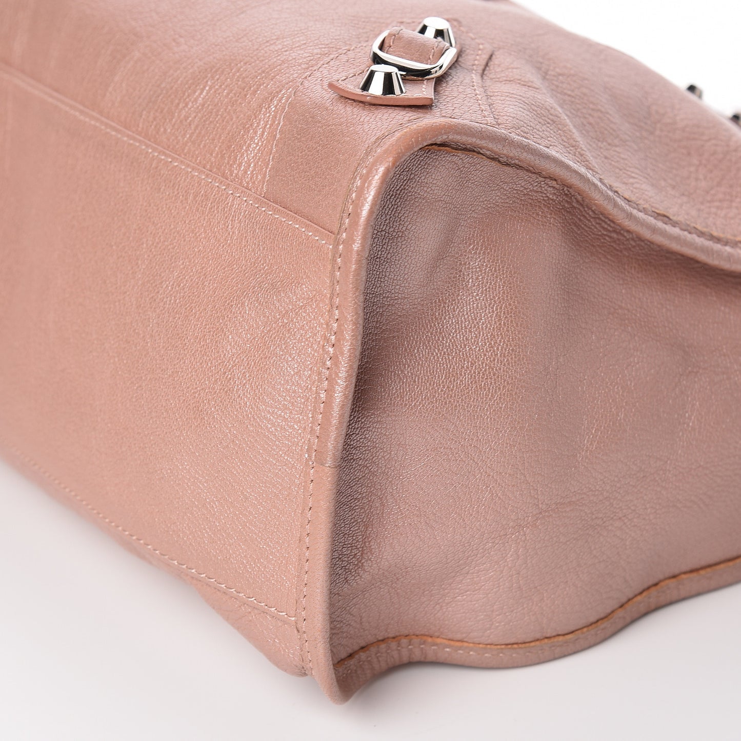 Pearlescent Goatskin Classic Palladium Hardware City Rose Rose Light