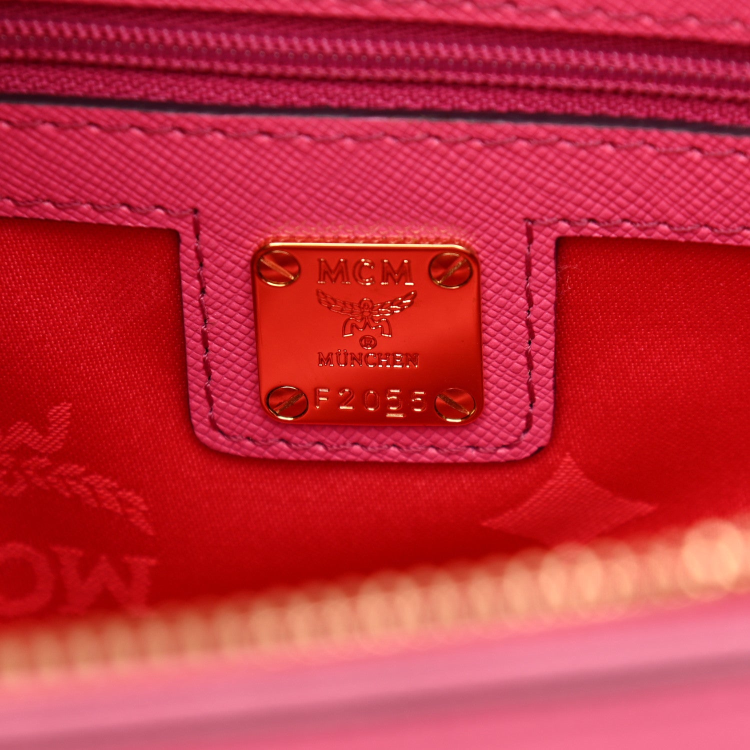 MCM Saffiano Crossbody Pink 6 of 12