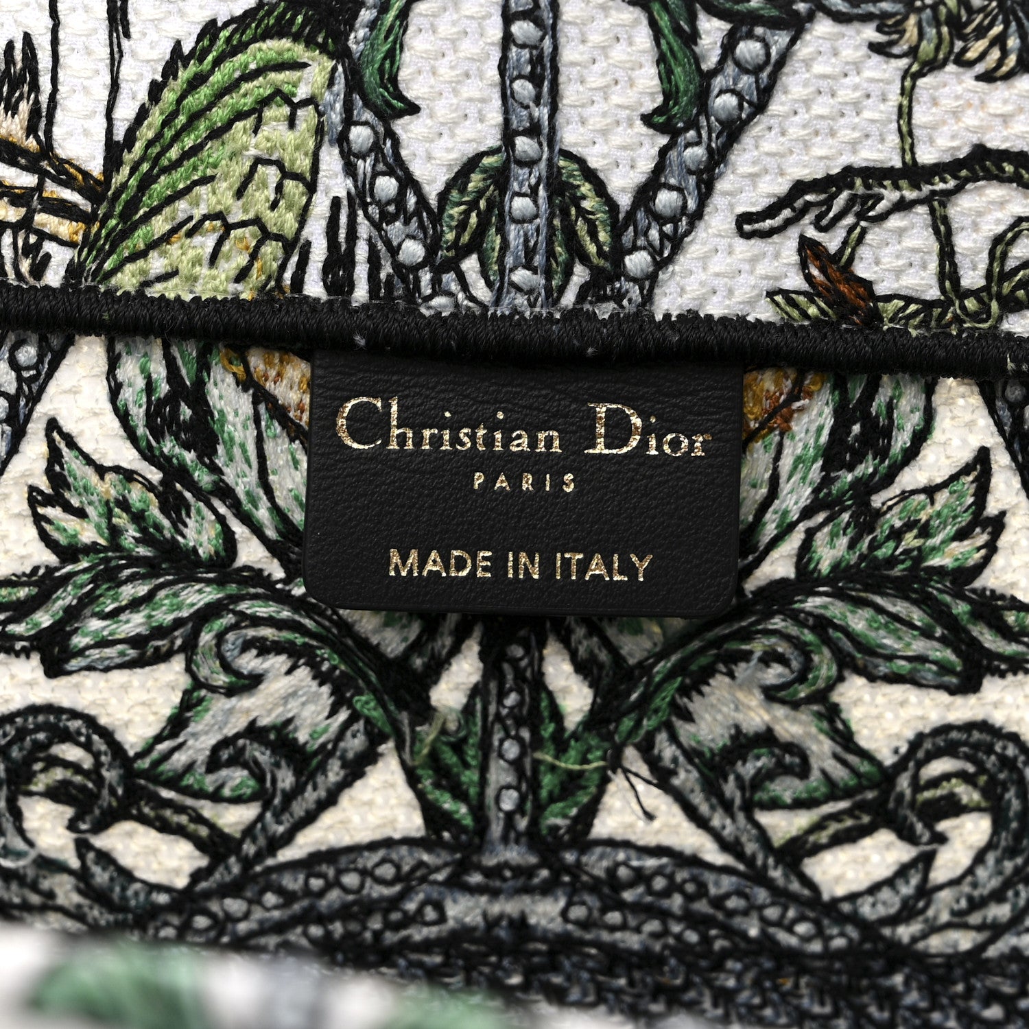 Christian Dior Canvas Embroidered Medium Etoile de Voyage Book Tote White Multicolor 5 of 9