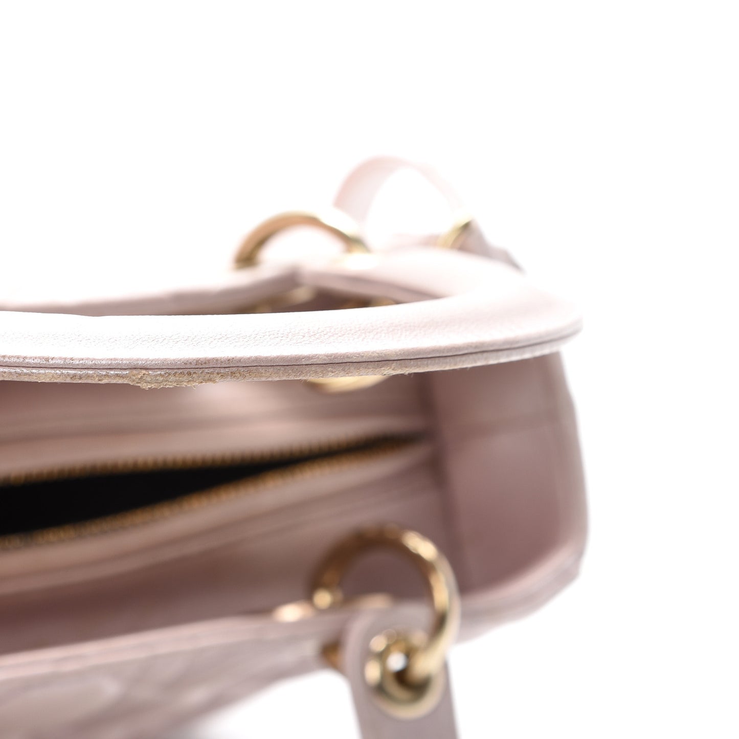 Pearly Lambskin Cannage Medium Lady Dior Lotus