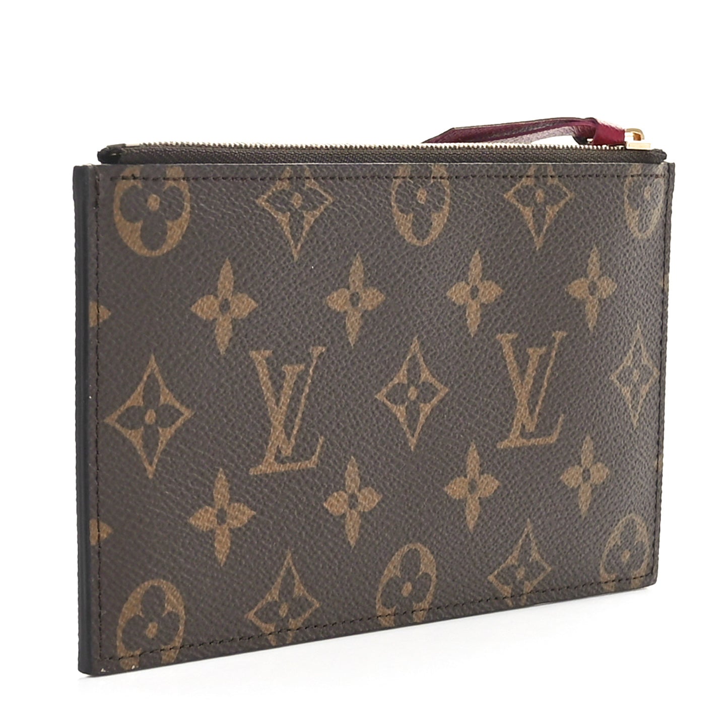 Monogram Felicie Chain Wallet Zippered Insert Fuchsia