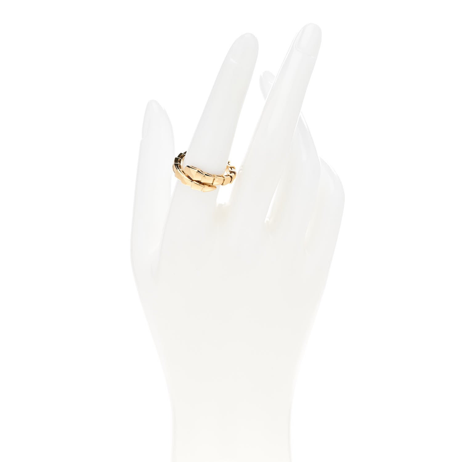 Bulgari 18K Yellow Gold Serpenti Viper Ring L 2 of 6