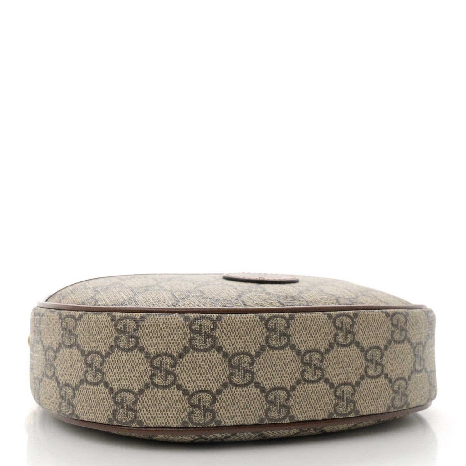 Gucci GG Supreme Monogram Azalea Calfskin Mini Retro Interlocking G Half Moon Bag Beige Ebony Brown Sugar 4 of 10